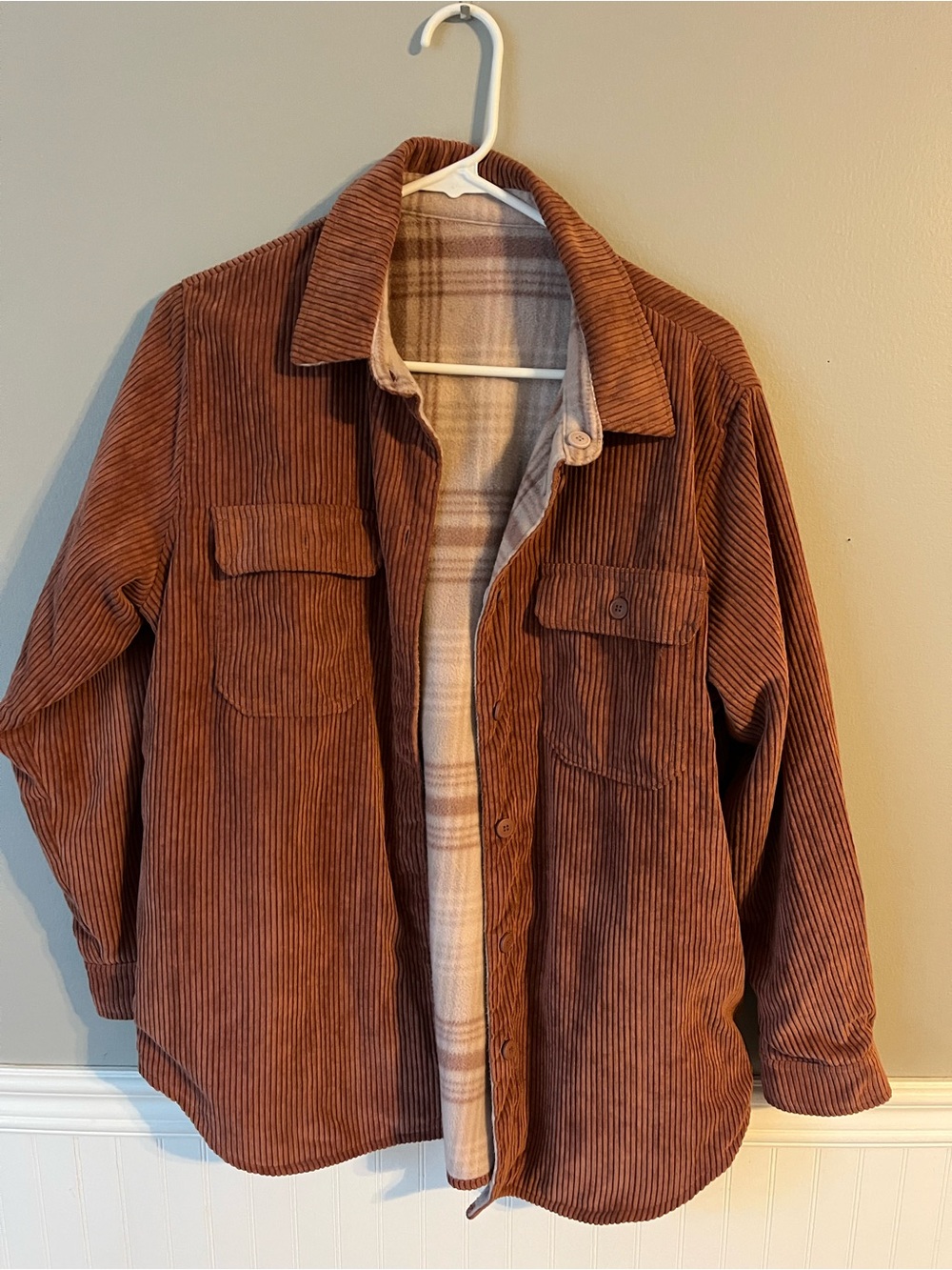 Love tree reversible CorduroyJacket Shirt